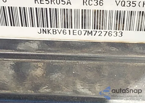 2007 Infiniti G35 Journey z USA, uszkodzony, nr VIN JNKBV61E07M727633